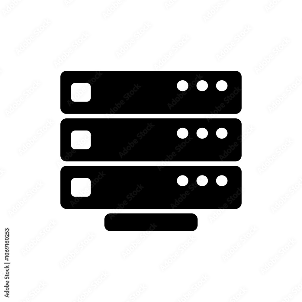 Poster server simple icon vector. flat design. white background