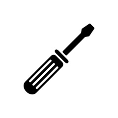 Screwdriver simple icon vector. Flat design. White background