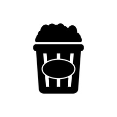 Popcorn simple icon, vector. Flat design. White background