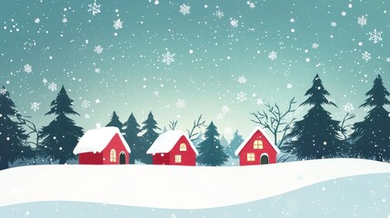 Fototapeta premium Festive Christmas Banner Template Design