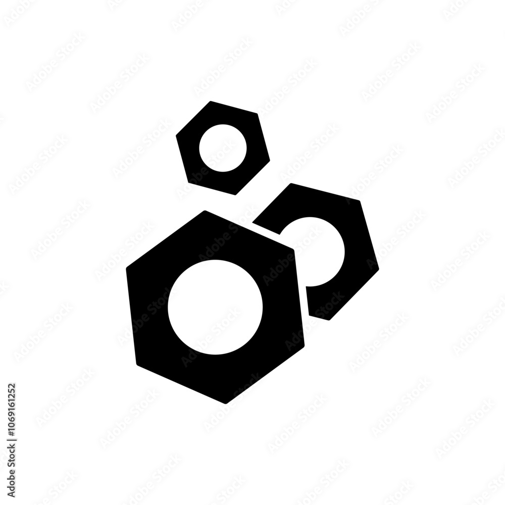 Poster nut simple icon vector. flat design. white background
