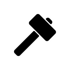 Hammer simple icon vector. Flat design. White background