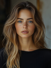 Fototapeta premium Artistic Portrait with Natural Light and Soft Focus 