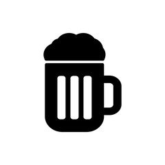 Beer simple icon vector. Flat design. White background