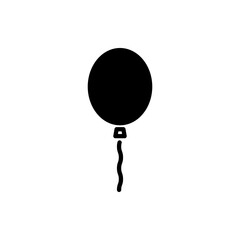 Balloon simple icon vector. Flat design. White background