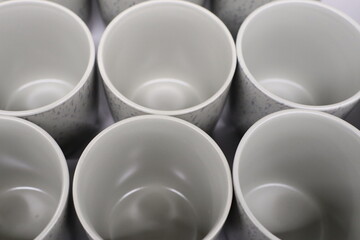 An Arrangement of Stylish and Elegant Ceramic Cups Captivatingly Displayed Together