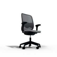 office chair black grey isolated on transparent or white background png