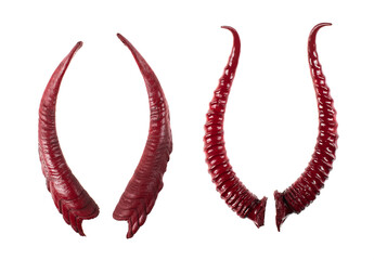 red devil horns isolated on white background