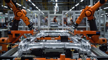 Advanced Automotive Factory: Robotic Assembly and Inspection for Electric Vehicle Battery Production