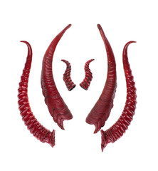 red devil horns isolated on white background