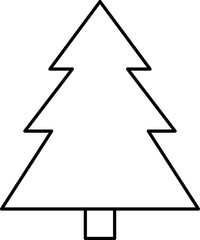 Christmas tree line icon. New year fir vector&nbsp;image. New year spruce sign. Fir-tree symbol. Linear Christmas tree icon design. Vector