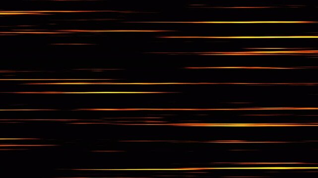 Bright orange anime speed lines on black. Velocity lines motion, flash action, comic speed lines. Moving with the speed of light concept. Speed light trails, superhero action. Japanese anime. 4k.