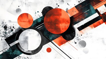 Obraz premium Abstract contemporary art for modern business, blending graphic elements of success and teamwork. Ideal for office posters, technology ads, and research presentations.