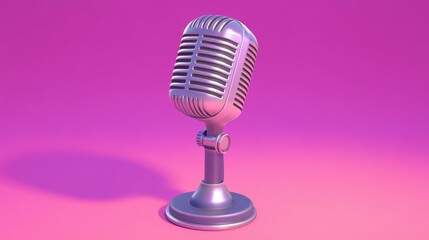 Classic vintage crystal microphone with elegant design perfect for retro themed events and performances