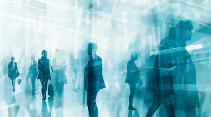 abstract representation of interconnected people