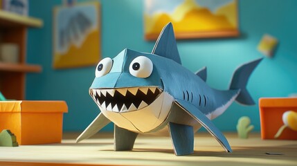 Step by step guide to making a paper shark with kids including detailed instructions and tips for gluing on eyes craft workshop