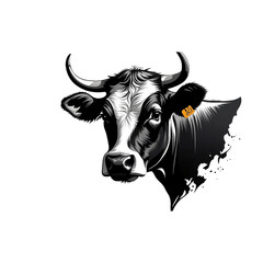 Naklejka premium Cow