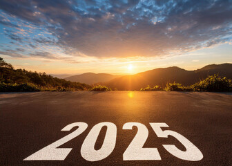 Journey to 2025: A Road Illuminated by the Rising Sun