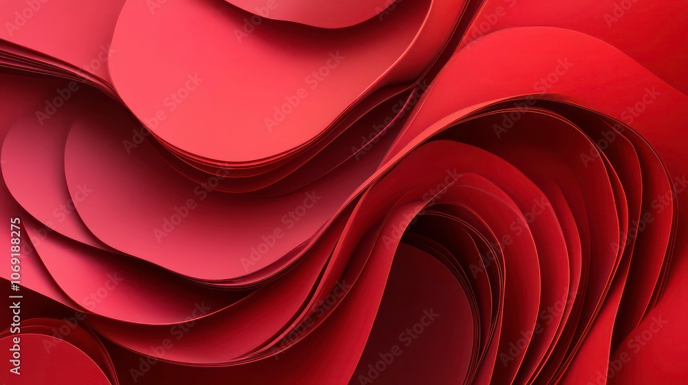 Aufkleber abstract wavy shapes in warm tones create a dynamic, textured visual experience.