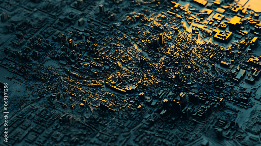 Aufkleber 4k tech city light displacement map texture for 3d modelling