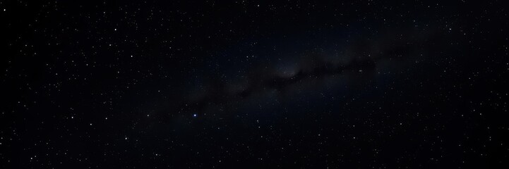 Fototapeta premium Night sky with twinkling stars against black backdrop, serene, galaxy