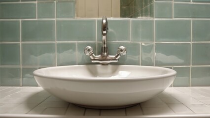 Fototapeta premium bathroom sink and faucet