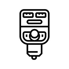 fm transmitter accessory line icon vector. fm transmitter accessory sign. isolated contour symbol black illustration