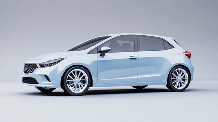 Obraz premium Generic unbranded luxury city car isolated, mockup