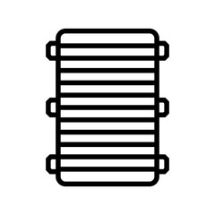 roof rack accessory line icon vector. roof rack accessory sign. isolated contour symbol black illustration