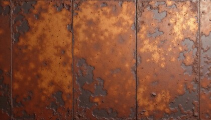 Weathered Rusty Metal Panel Background with Industrial Texture