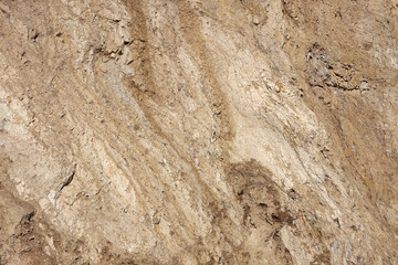 Close-up a sandstone bluff at the California coast