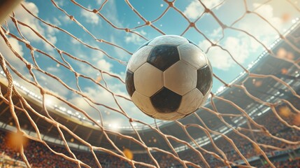Soccer ball scores goal in thrilling match highlights