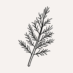 Christmas Tree 3. Christmas hand drawn whimsical line art icons 2