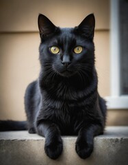 The Magical Black Cat with Golden Eyes