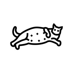 pregnant cat breeding line icon vector. pregnant cat breeding sign. isolated contour symbol black illustration