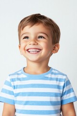 Cheerful young boy with a bright smile