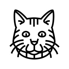 collar cat breeding line icon vector. collar cat breeding sign. isolated contour symbol black illustration