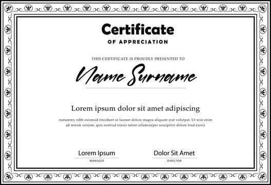 Classic certificate template