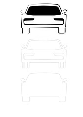 car logo car silhouette negative space signage design