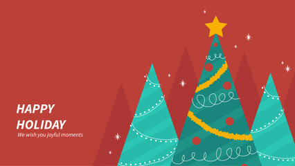 Festive Christmas With Joyful Holiday Message Card