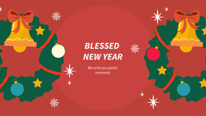 Colorful Greeting Card for a Joyful Holiday Season. Perfect for Christmas and holiday greetings