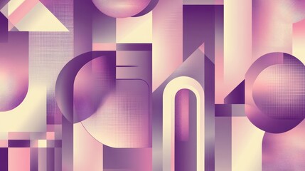 Light purple and pink geometric pattern with shapes and gradients, perfect for background designs.