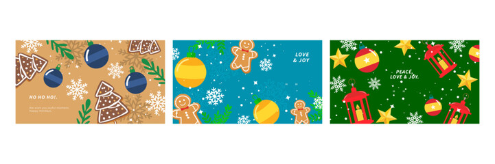 Festive Christmas Card Designs with Ornaments