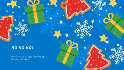 Colorful Greeting Card for a Joyful Holiday Season. Perfect for Christmas and holiday greetings