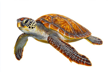 Fototapeta premium turtle isolated on white