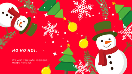 Colorful Greeting Card for a Joyful Holiday Season. Perfect for Christmas and holiday greetings