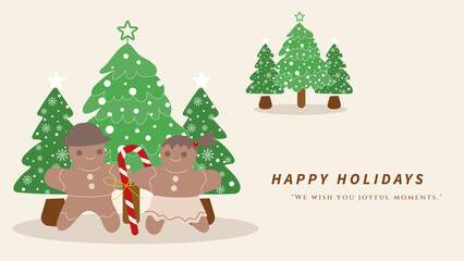 Festive Christmas With Joyful Holiday Message Card