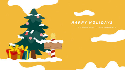 Festive Christmas Card with Peaceful Holiday Wishes
