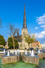 Central Presbyterian Church in Cambridge, Galt, Ontario, Canada