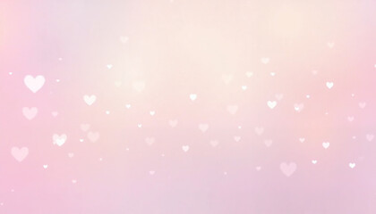Soft pastel Valentine's Day background with hearts and bokeh for romantic designs
